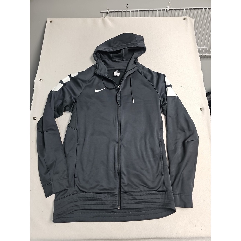 Nike Therma-FIT Full Zip Hoodie Mens LT Tall Charcoal Gray Training Jacket